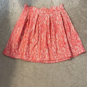 Blue Rain coral & tan lace skirt. Size L. Worn once. Smoke free home.